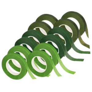 Magideal - Cintas Florales, Cinta De Floristería, Envoltura De Ramos De Boda, Envoltura De Tallos Diy, Cinta De Flores Para Hacer Tarjetas, Embalaje De Regalos, Corona, Decoración Del Hogar 12 Piezas