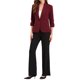 thumbnail image 2 of BLAZER de solapa de chal INSPIRE CHIC para mujer, mangas 3/4, bolsillo, traje de trabajo de un solo botón, M Burdeos, 2 of 6