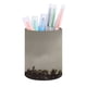 thumbnail image 1 of Cabeza de Sirena-theme Cylinder Pen Holder Pencil Organizer with Flannel Lining PVC Leather Material Cardboard Base for study work 10*8CM, 1 of 6
