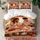 thumbnail image 1 of 3pcs Couple Celebrating Together Themed Printed Bedding Set Duvet Cover and Pillowcases, 1 of 5