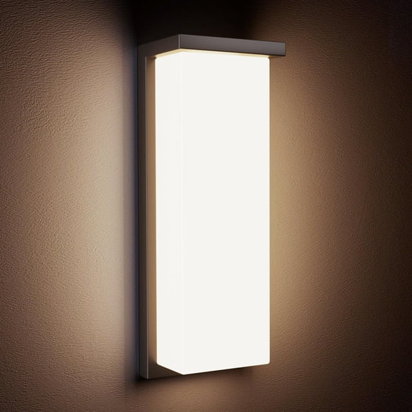 Luz de Pared Exterior WISELUME 36 cm Crepúsculo a Alba Negra