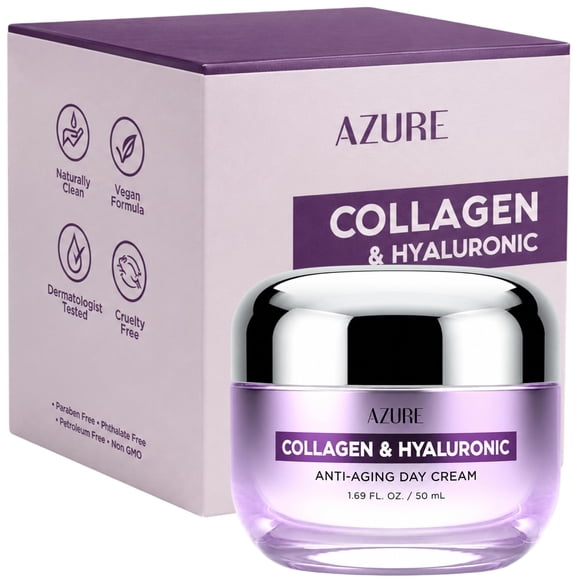 Crema Hidratante Facial Azure Cosmetics 50 ml con Colágeno y Ácido Hialurónico