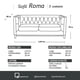 thumbnail image 4 of Sofa Roma 3c Tela Velvet Beige, 4 of 6