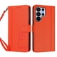 thumbnail image 3 of Funda Cartera Trébol para Samsung Galaxy S26 Ultra con Ranuras Tarjetas y Carga Inalámbrica Naranja, 3 of 6