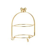 Bothyi - Soporte Para Servir, Bandeja Para Servir Fiestas, Exhibición De Postres Para Festivales, Eventos, Cumpleaños, Doble Nivel, Dorado