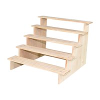 Magideal - Soporte Elevador De Exhibición De Madera, Estante Elevador De Exhibición De Joyería, Soporte De Exhibición De Madera Rectangular Para Dulces, Postres, , 5 Capas 30Cm