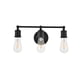 thumbnail image 3 of Aplique de Pared Living District Serif de 3 Luces en Metal Negro, 3 of 6