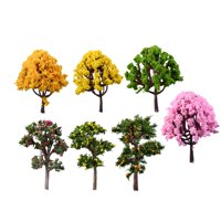 Magideal - 7 Piezas De Árboles Artificiales En Miniatura, Accesorios De Decoración De Micropaisajes, Árbol Falso Realista Para Dioramas, Suministros De Escenogra