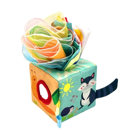 Bothyi - Caja De Pañuelos Para Bebés, Juguete Montessori Para Desarrollar La Motricidad Fina De Los Bebés De 12 Meses