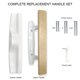 thumbnail image 2 of Juego de manijas para puerta corrediza de patio ALLYWASAI estilo mortise, blanco, 2 of 6
