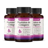 Péptidos De Colágeno Hidrolizado + Biotina Y Vitamina C No-Ácida - Pack 3X90 Cápsulas | Nutracore