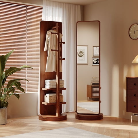 Df Home - Espejo De Cuerpo Completo Con Perchero Y Repisas 168 Cm