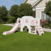 Igpro - Resbalín 5 En 1 Aro, Telescopio, Almacenamiento Y Juego De Perforación Rosado