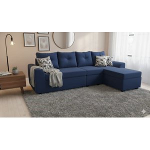 Deco Outlet Gm - Seccional Modular Bruselas 4.1 Felpa Azul