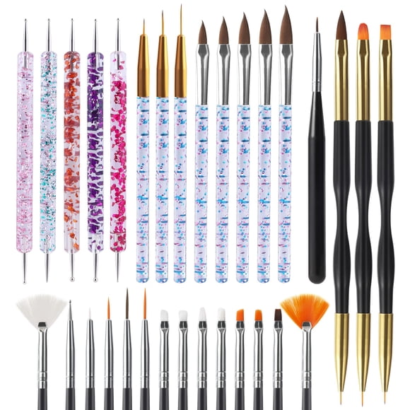 Juego de pinceles para decoración de uñas Artdone, 31 piezas, para diseño de uñas