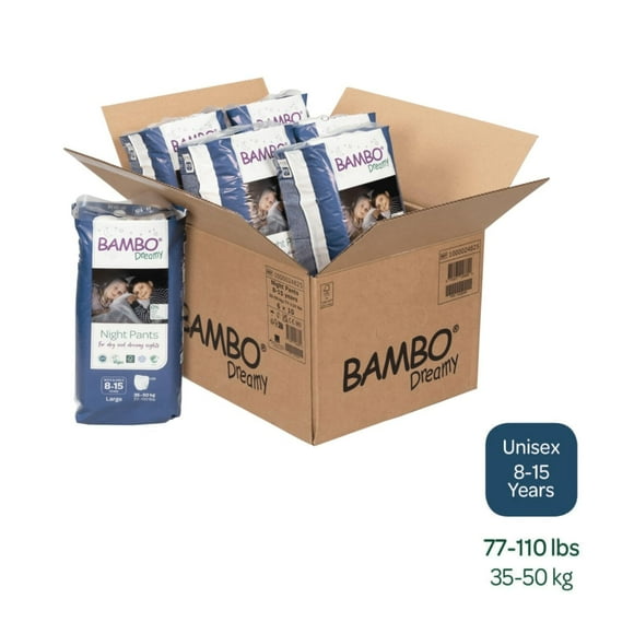 Caja Pañales Ecológicos Dreamy Niño 8 a 15 años, Talla L, 60 unidades