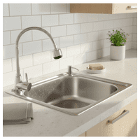 Modern Space - Lavaplatos 50X40 Cm Sobre Cubierta + Grifería + Dispensador Color Plateado