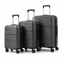 Space Home - Juego De Maletas Rígidas Duraline Gris 3 Piezas 20 24 28 Pp