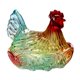 thumbnail image 1 of Plato De Dulces De Vidrio Con Forma De Gallina, Frutero Con Tapa Para Mesa, Cocina, Boda, Multicolor, 1 of 5