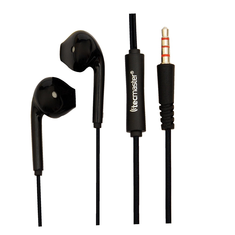 Tecmaster - Audífonos Ergonómicos Intrauditivos, Cableados De 1,25 Mt, Jack 3.5 Mm