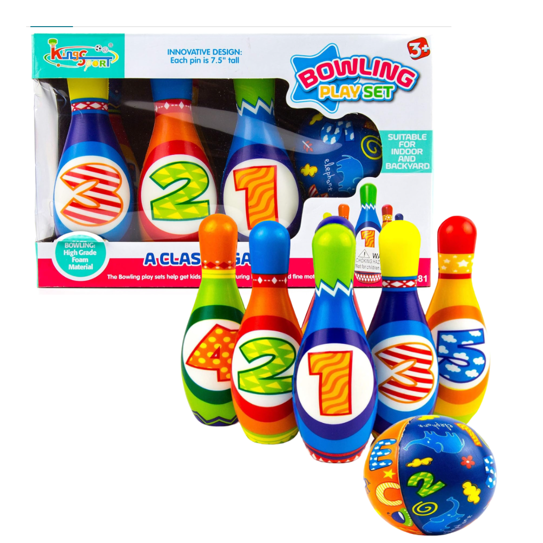 King Sport - Set De Bowling Palitroques Bolos Juego Para Niños