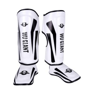 Magideal - Espinilleras Espinilleras Protectores De Empeine Almohadillas Protectoras Antideslizantes Resistentes Protección De Piernas Para Entrenamiento Karate Blanco