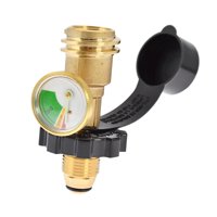 Ioensy - Adaptador De Tanque De Propano Con Indicador, Calentador De Parrillas De Gas, Convierte Pol En Qcc1