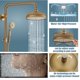 thumbnail image 3 of Conjunto de Grifería de Ducha Aolemi Bronce Antiguo 8" Lluvia 3 Funciones, 3 of 9