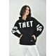 thumbnail image 1 of Poleron Mujer Con Capucha Negro Talla L, 1 of 3