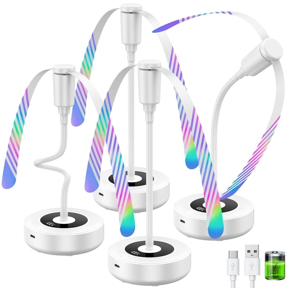 Ventilador Eléctrico TriPole Recargable 20 h de Autonomía con LED