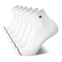 Pack De 6 Calcetines Tommy Hilfiger Para Hombre, Tallas 7 A 12, Color Blanco