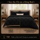 thumbnail image 2 of Juego de Edredón CozyLux King Negro 7 piezas con pliegues pintuck, 2 of 9