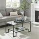 thumbnail image 2 of Mesa de Centro Landala | Vidrio y Fierro Negro blanco, 2 of 6