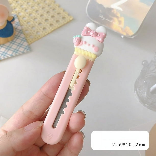 Get Your Work Done with Style and Fun with Kawaii Cartoon Animals Mini Portable Ulity Knife Box Cutter Pocket Stretch Paper Cutters