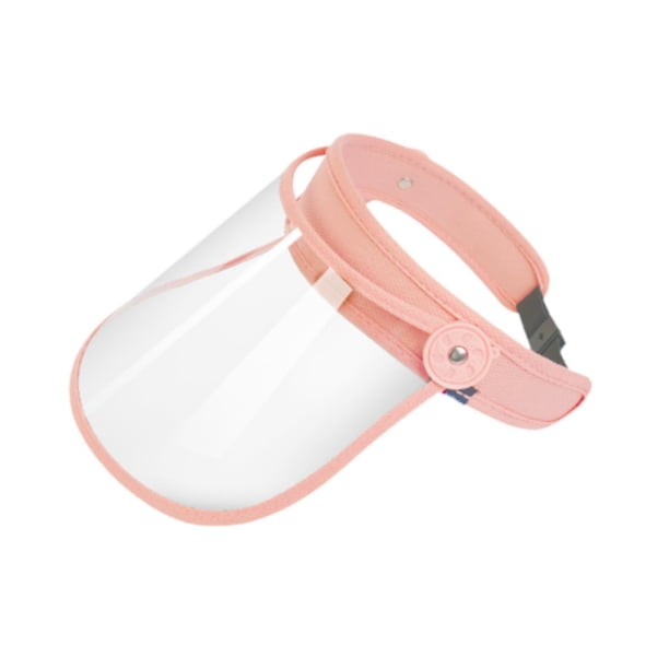 Pantalla facial, visera transparente, versátil, ergonómica, a prueba de polvo, protección facial completa, protección contra salpicaduras para trabajo rosa