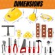 thumbnail image 3 of Juego de herramientas Liberty Imports para niños Handyman Tools, 52 piezas, con casco, 3 of 7