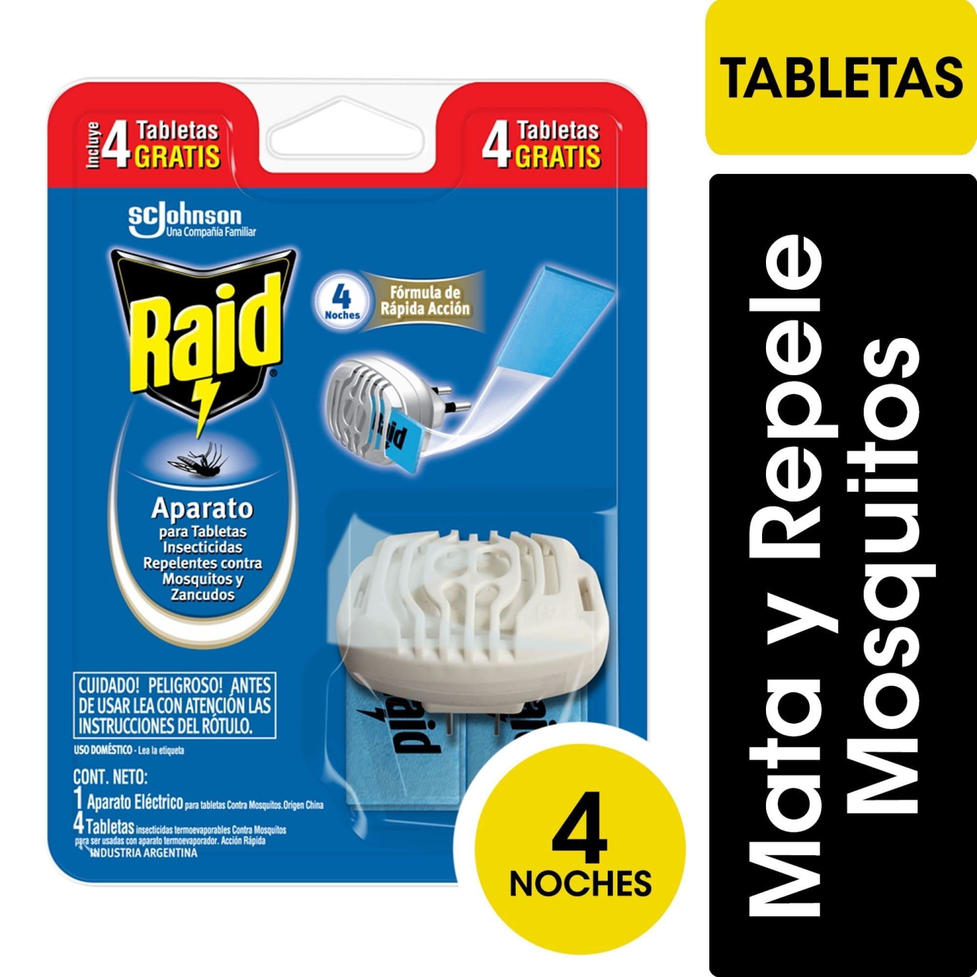 Raid - Insecticida Eléctrico Tabletas Mosquitos Y Zancudos Aparato