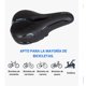 thumbnail image 3 of Asiento de bicicleta antiprostático impermeable 25x19 cm negro unisex, 3 of 4