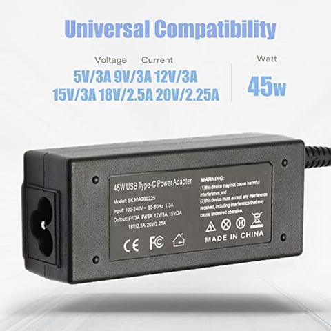 45W Tipo C Adaptador Cargador Skyvast Para Hp Chromebook X360 11-Ae000 12B-Ca0