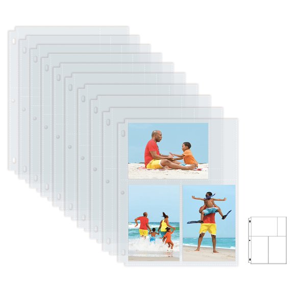 Hojas de recarga para álbumes de fotos Better Office Products, 4 x 6 pulgadas