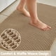 thumbnail image 3 of Alfombra de baño TYUU Waffle, caqui, 48 x 24 cm, antideslizante, superabsorbente, 3 of 9