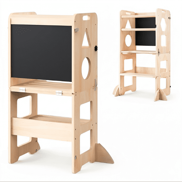 Torre De Aprendizaje Montessori Tablero Infantil 3 En 1