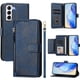 thumbnail image 2 of Funda Billetera Cremallera para Samsung Galaxy S21 Plus 5G con Porta Tarjetas, Soporte y Correa Azul, 2 of 5