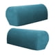 thumbnail image 1 of Fundas Protectoras De Reposabrazos De Sofá Para Muebles A Cuadros De Franela, Color Verde Oscuro, 1 of 3