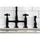 thumbnail image 4 of Grifo de cocina Kingston Brass Heritage Bridge con pulverizador, 4 of 9
