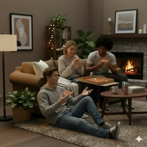 Sitial Home - Sofá 3 Cuerpos Rudithg Cafe Con Asientos De Resortes Full Comfort Plus