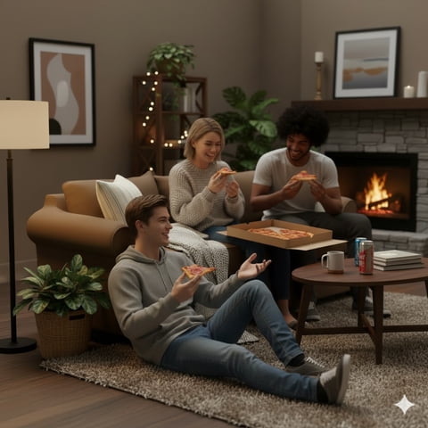 Sitial Home - Sofá 3 Cuerpos Rudithg Cafe Con Asientos De Resortes Full Comfort Plus