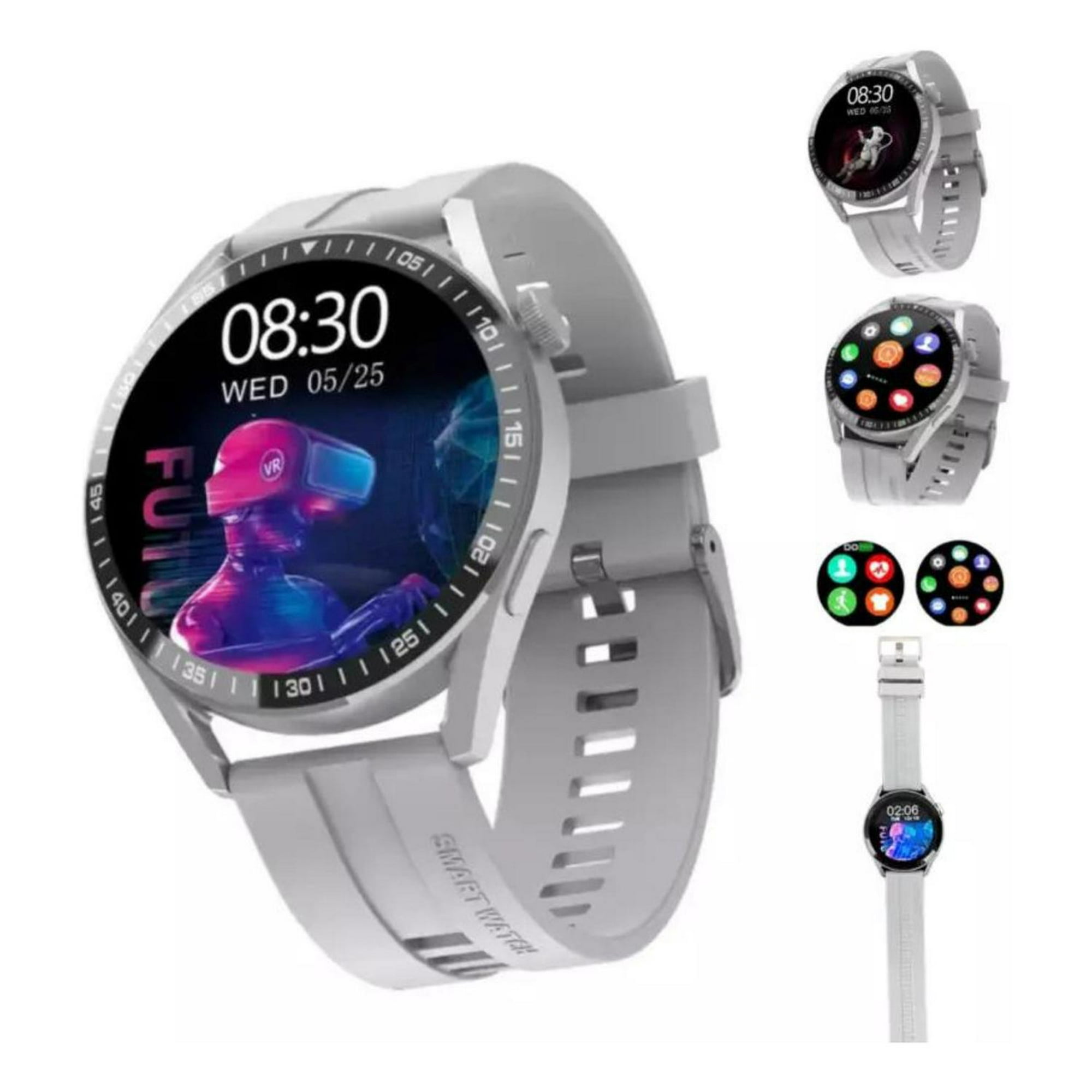 Hryfine - Reloj Wh8 Inteligente Smartwatch Gris / Realiza Llamadas Gris