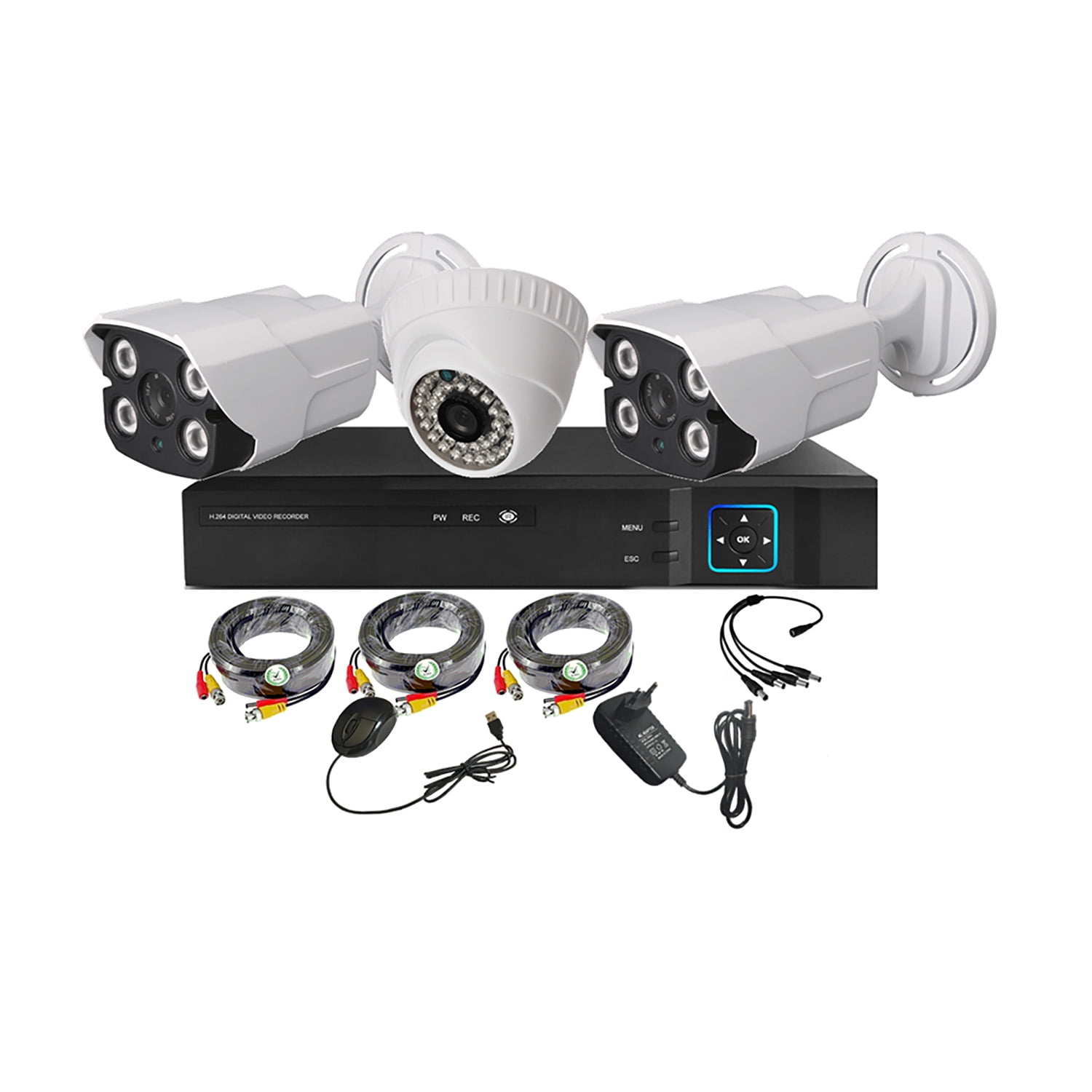 Vipa - Kit 3 Cámaras De Seguridad Mixto Hd 1mp - M34l