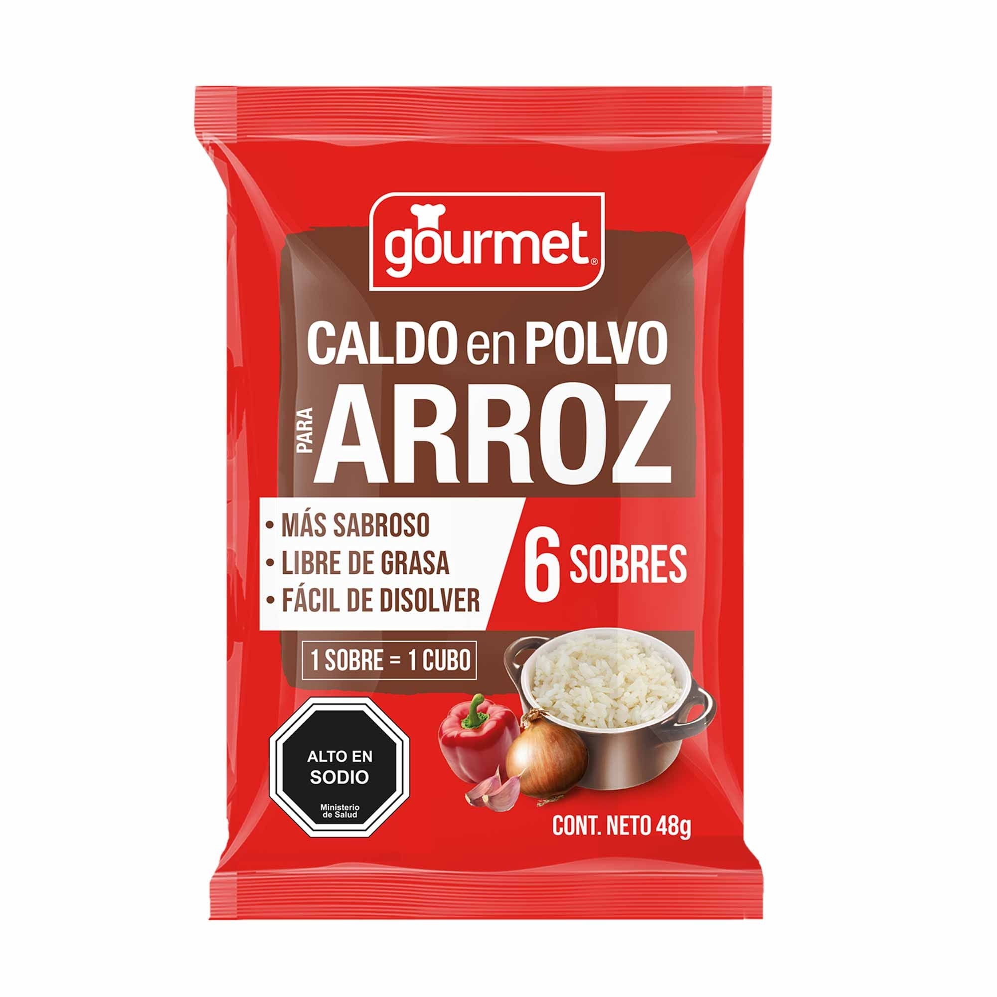 Sazonador En Polvo Para Arroz (6 Sobres) Bolsa 48 g Gourmet